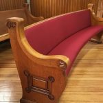 new church pew upholstery