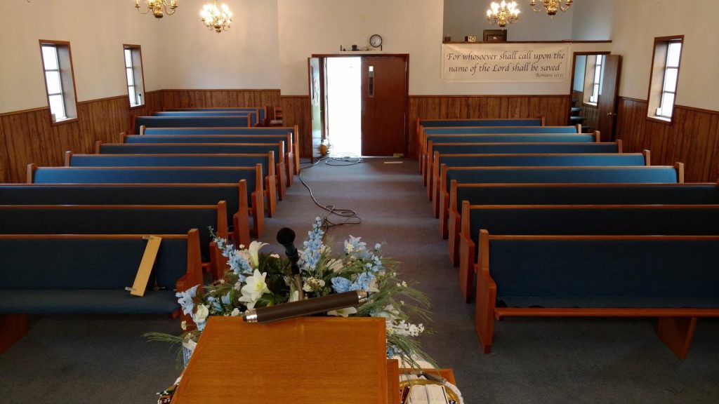 church pew upholstery after