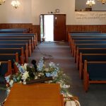 church pew upholstery after