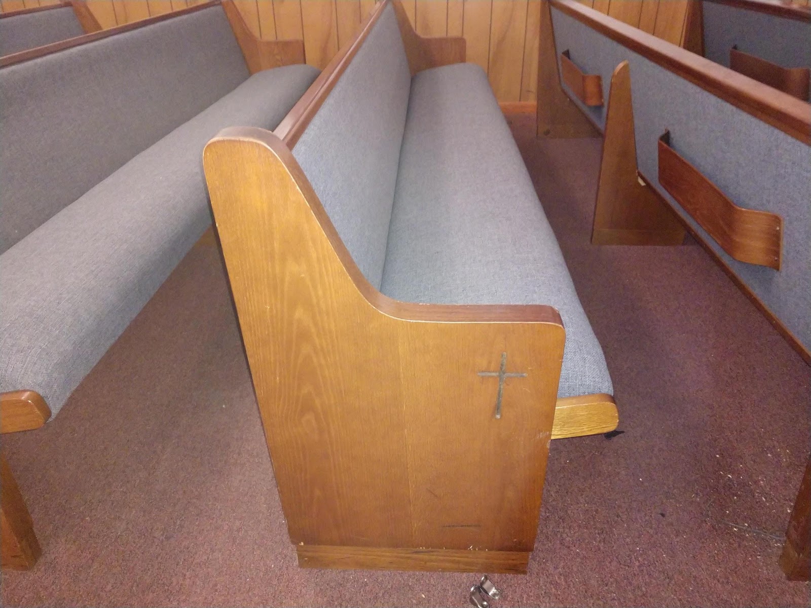 church pew upholstery color selection