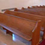 church pews before