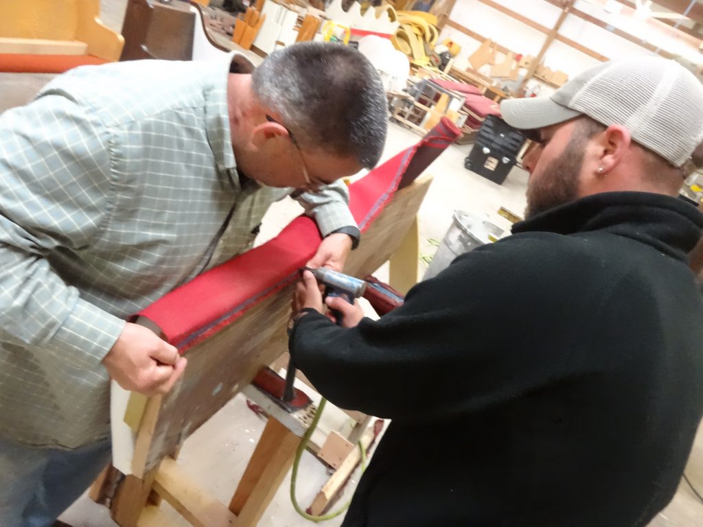 church pew work